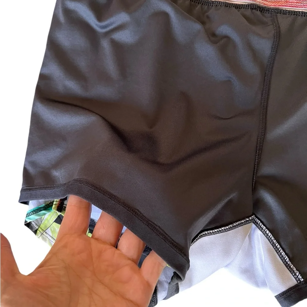 Avia Women's Active 2Fer Running Short with Filament Waistband + Moisture Wick L